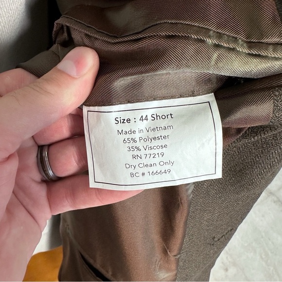 Pronto Uomo Brown Windowpane Check Blazer - Picture 7 of 12